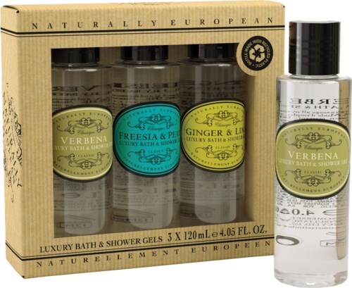 Naturally European Mini Bath & Shower Gel Set 3 x 100 ml | lyko.com