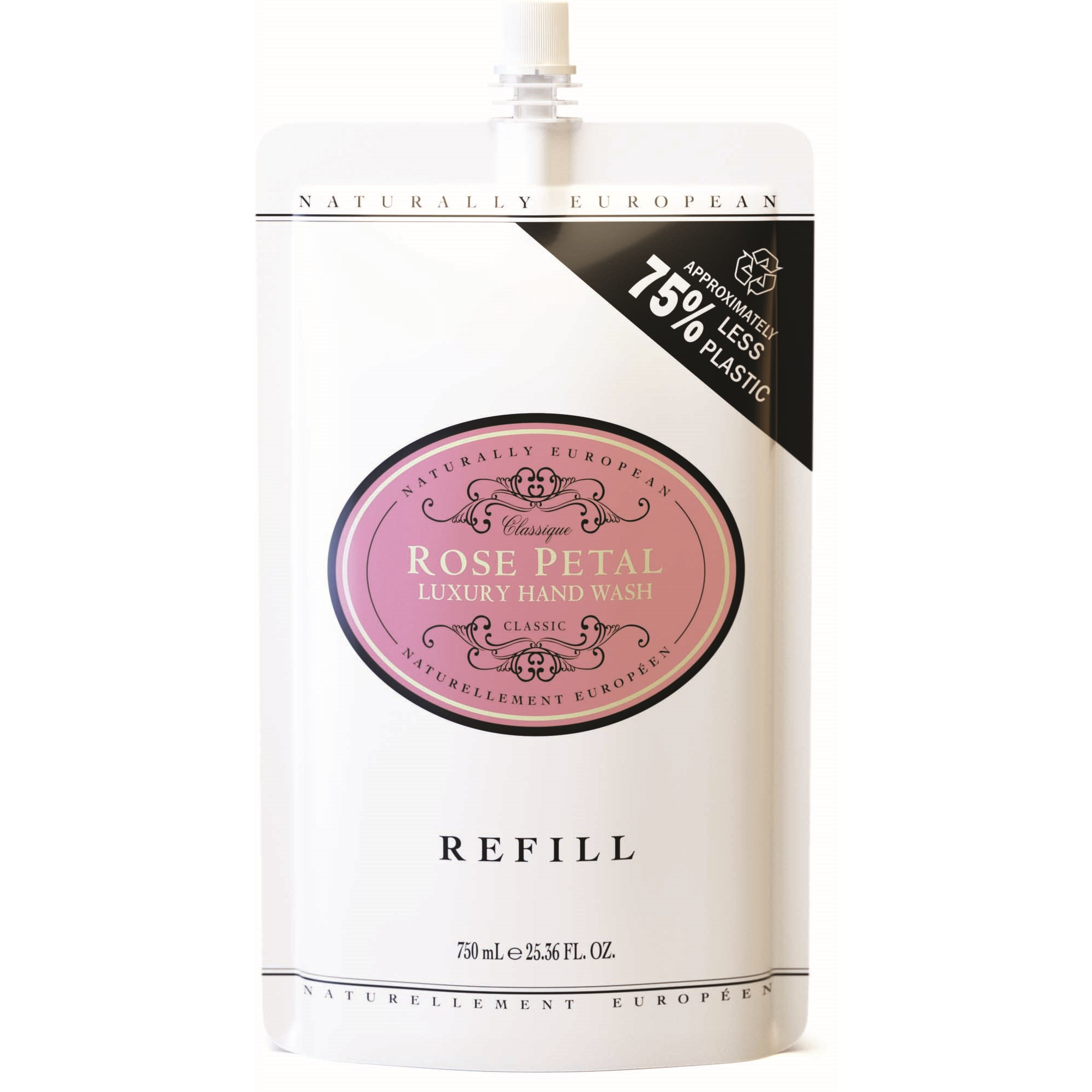 Naturally European Rose Petal Refill Hand Wash 750 ml