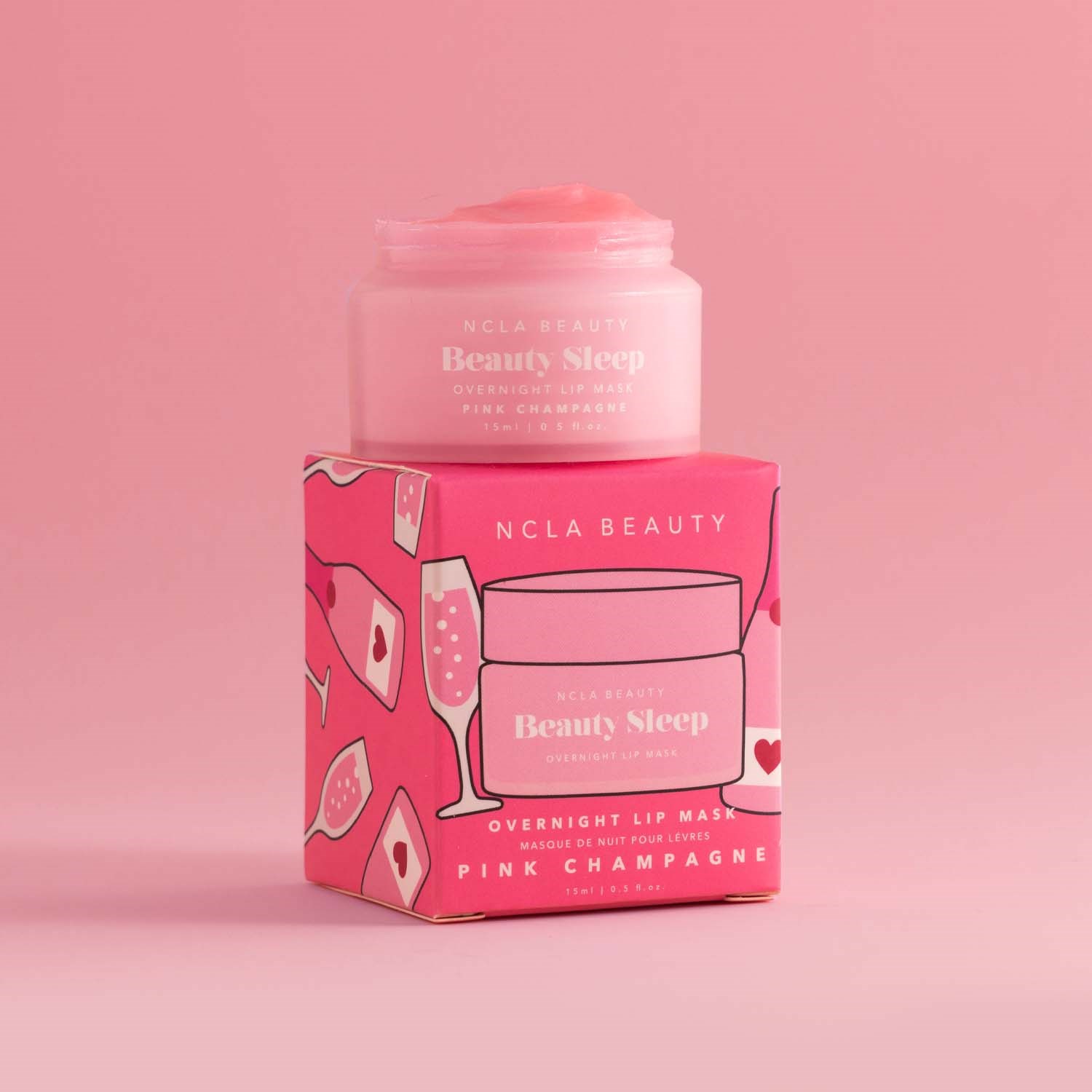 NCLA Beauty Pink Champagne  Beauty Sleep Lip Mask  15 ml (obrázok 3)