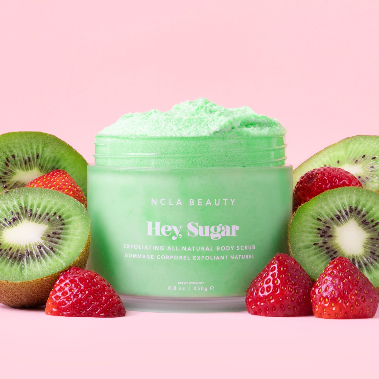 Alternativ bild 1 för NCLA Beauty Hey, Sugar Kiwi Strawberry Body Scrub 250 g