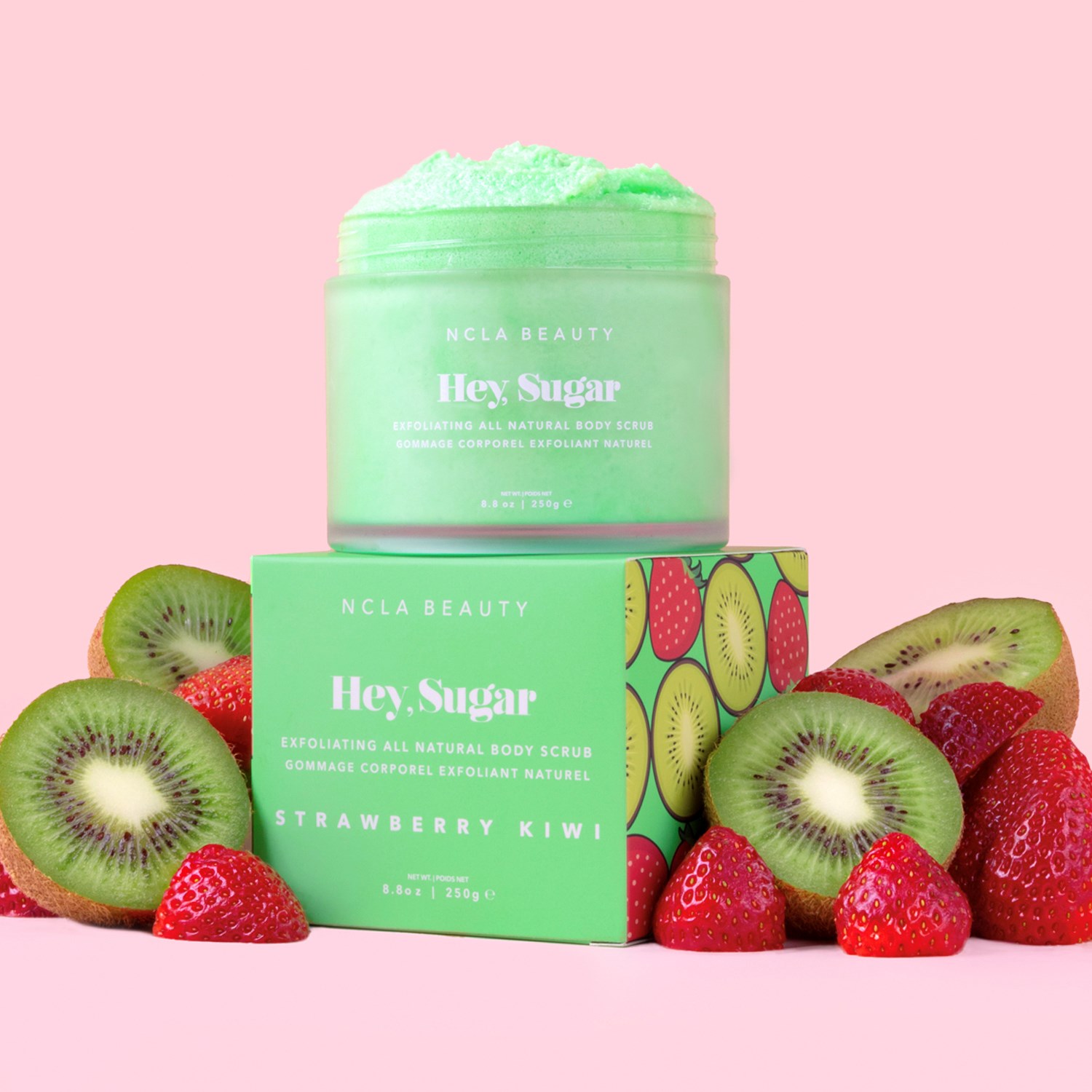 NCLA Beauty Hey, Sugar Kiwi Strawberry Body Scrub 250 g (obrázok 3)