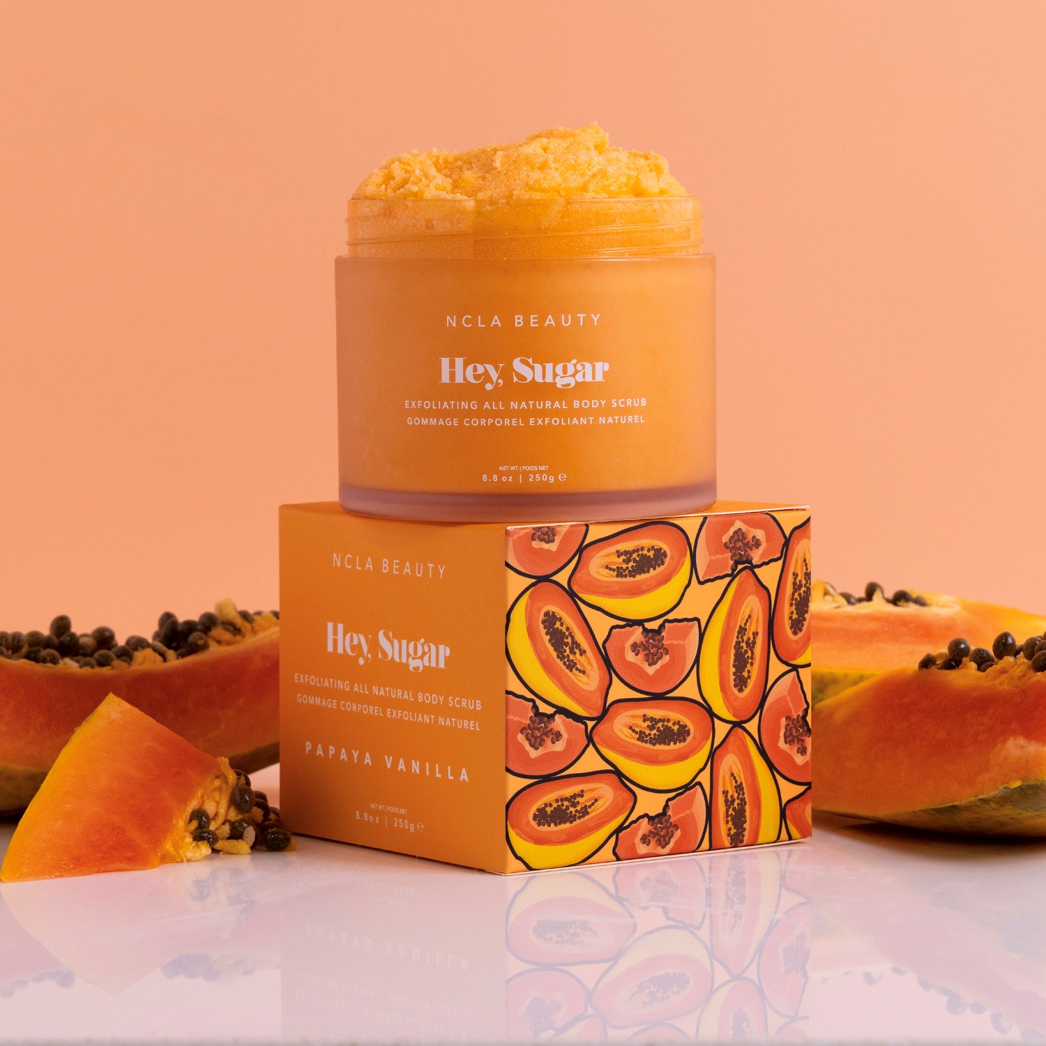 NCLA Beauty Hey, Sugar Papaya Vanilla Body Scrub 250 g (obrázok 3)