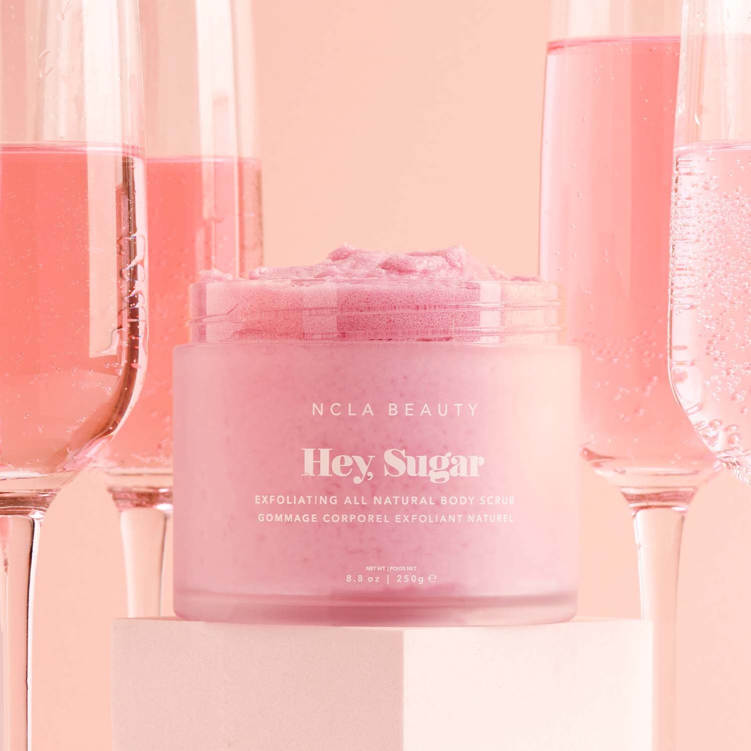 NCLA Beauty Pink Champagne  Hey, Sugar Body Scrub 250 g (obrázok 3)