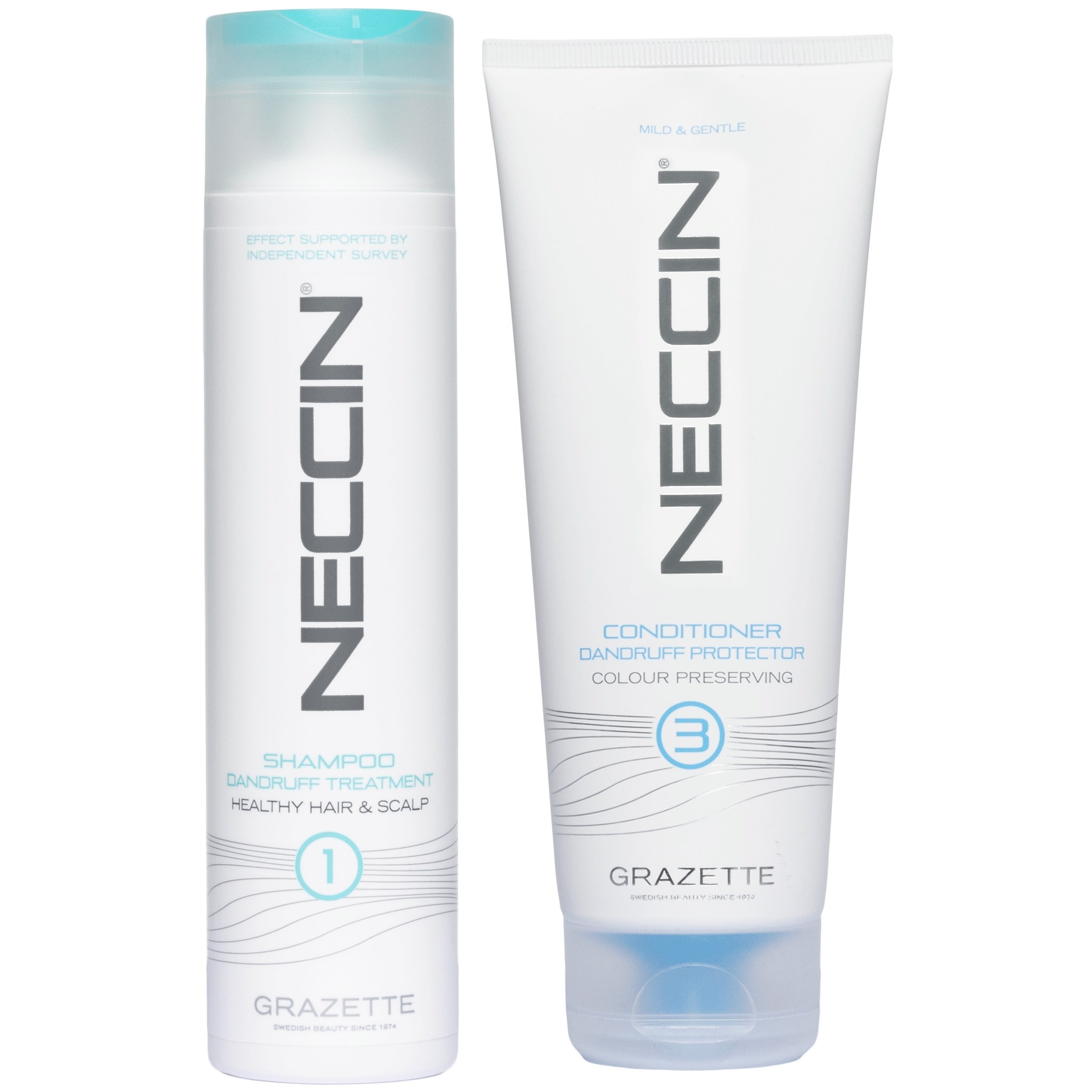 Neccin No.1 Anti-Dandruff Shampoo 250 ml & No.3 Dandruff Protecto