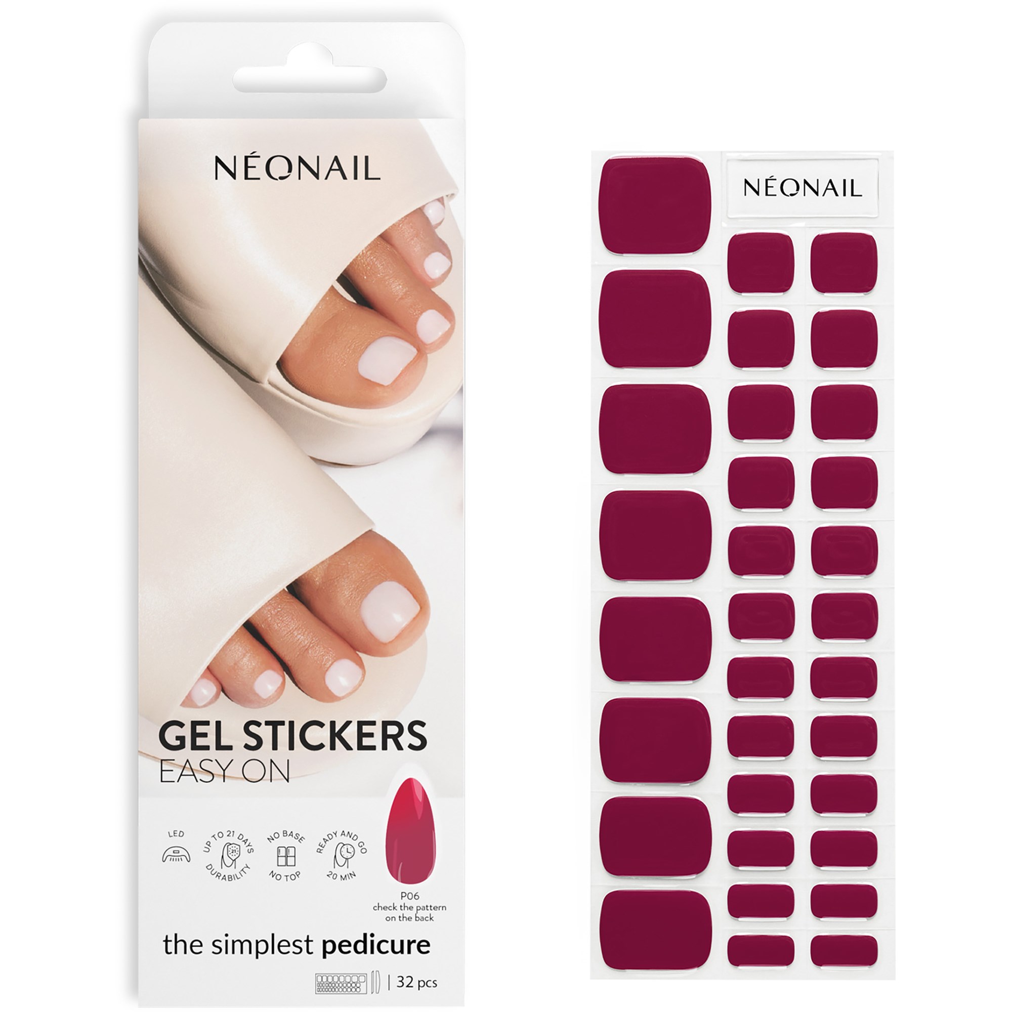 NEONAIL Gel Stickers Easy On Pedi P06