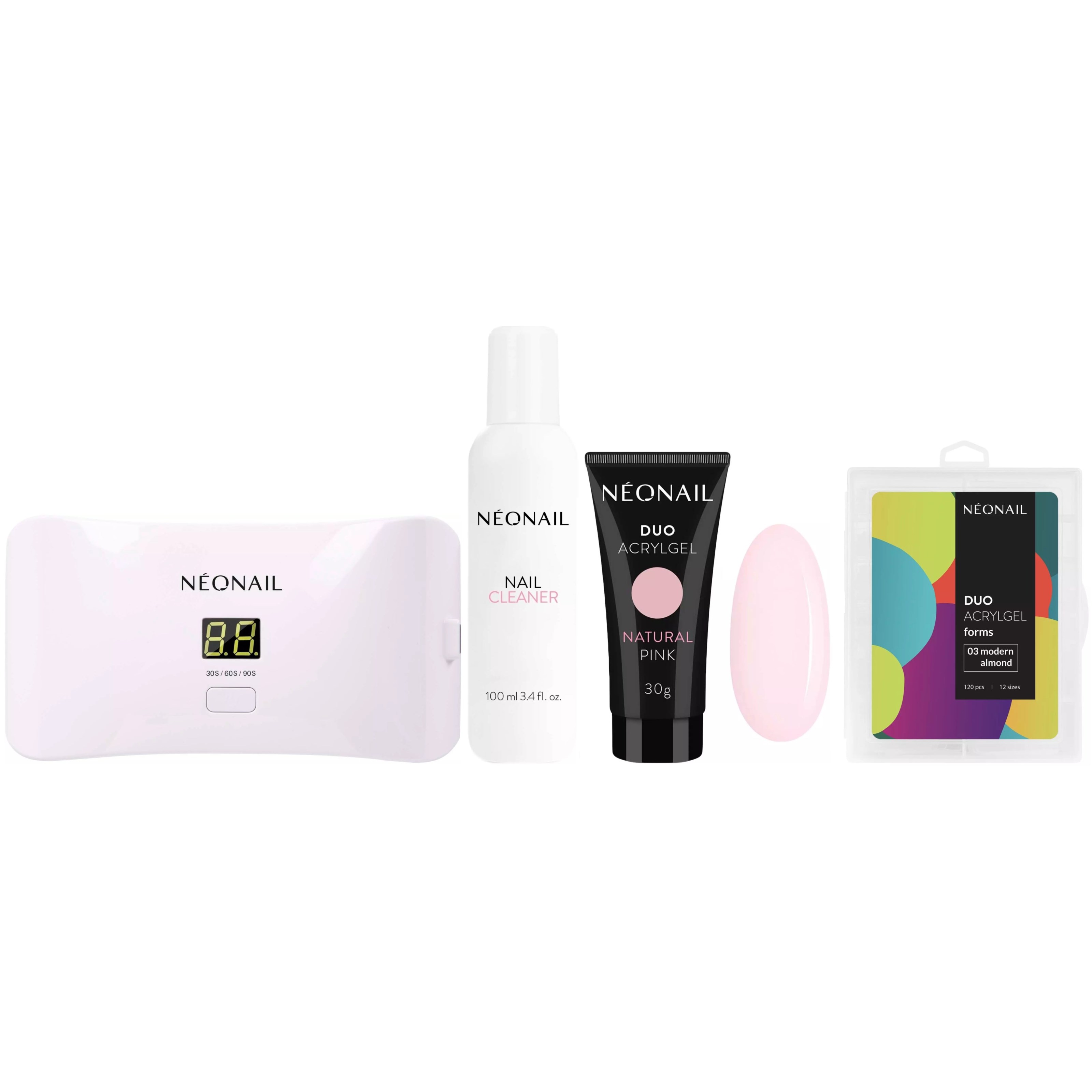 NEONAIL Nail Extention Kit With Duo Acrylgel Natural Pink & Moder