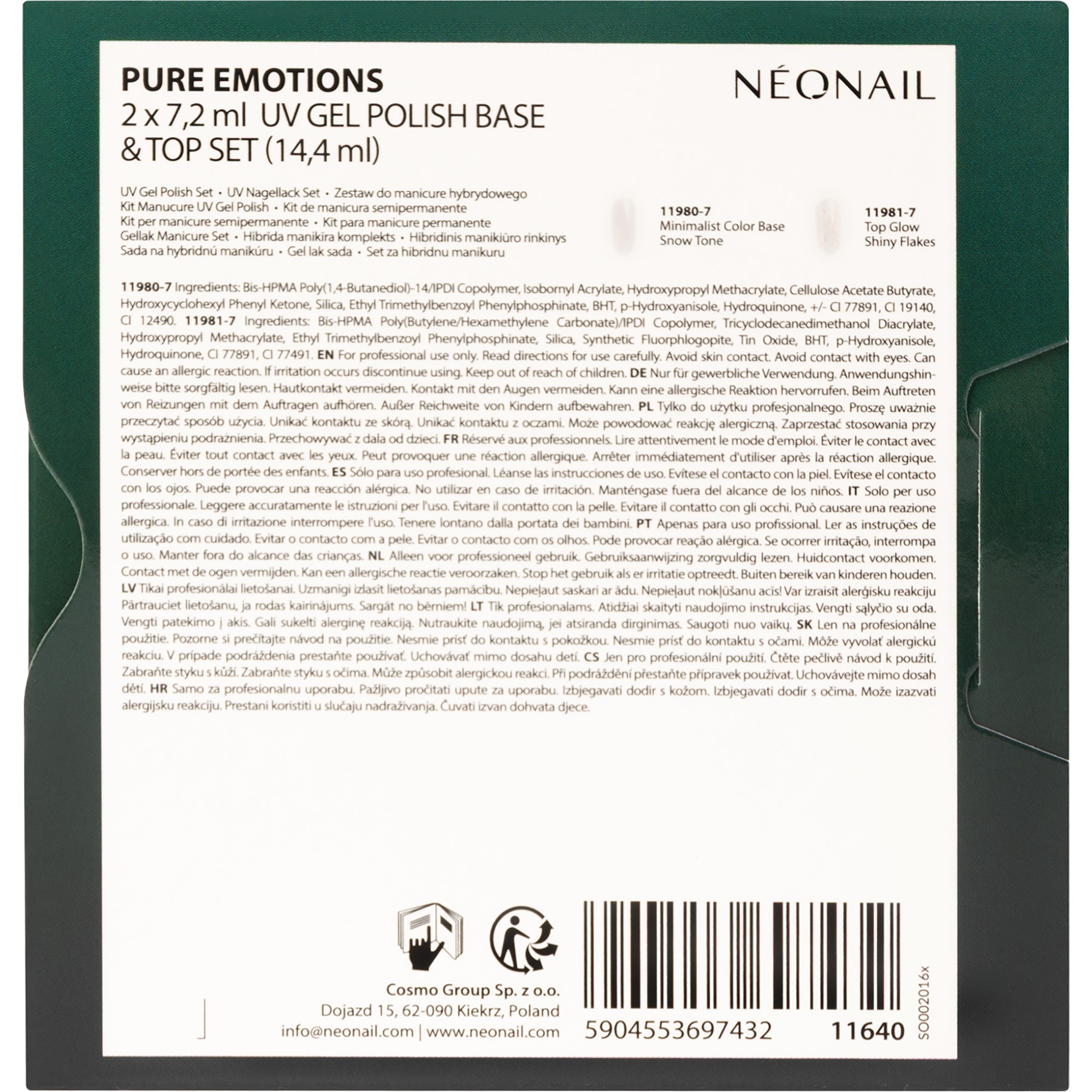 NEONAIL Pure Emotions UV Gel Base & Top Set (obrázok 3)