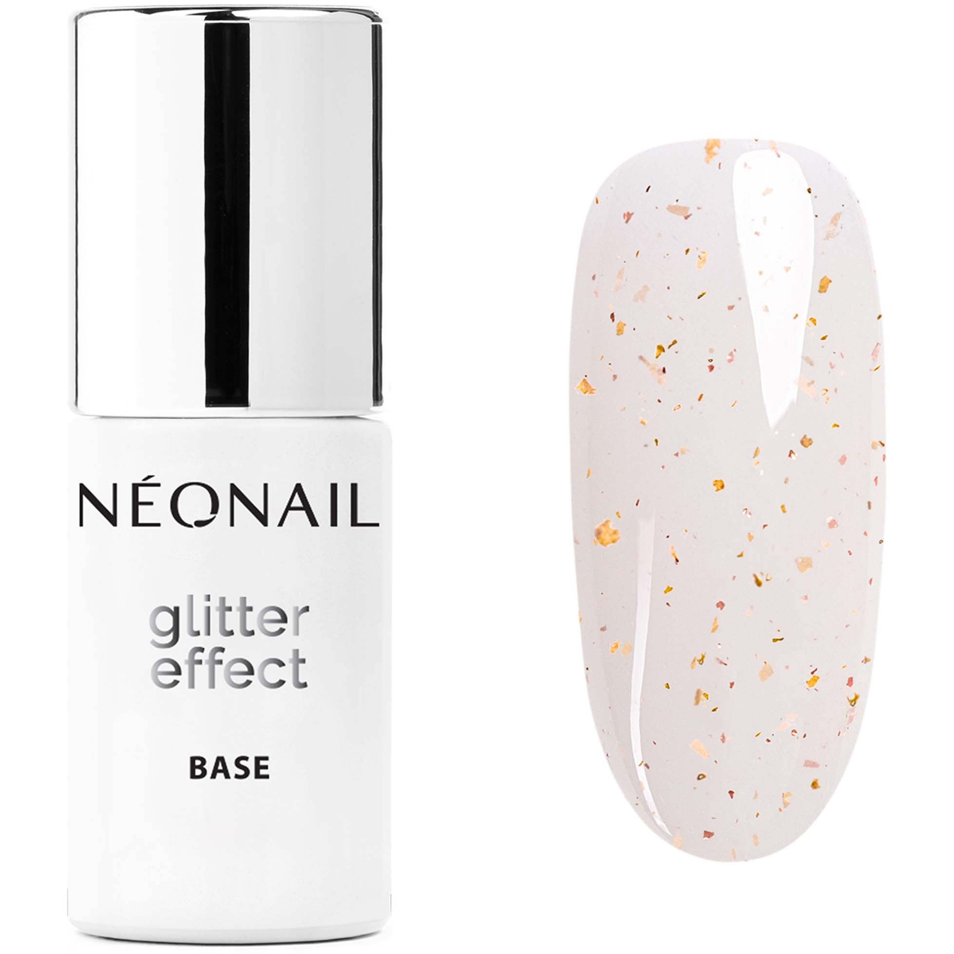 Läs mer om NEONAIL UV Gel Polish Glitter Effect Base Nude Sparkle