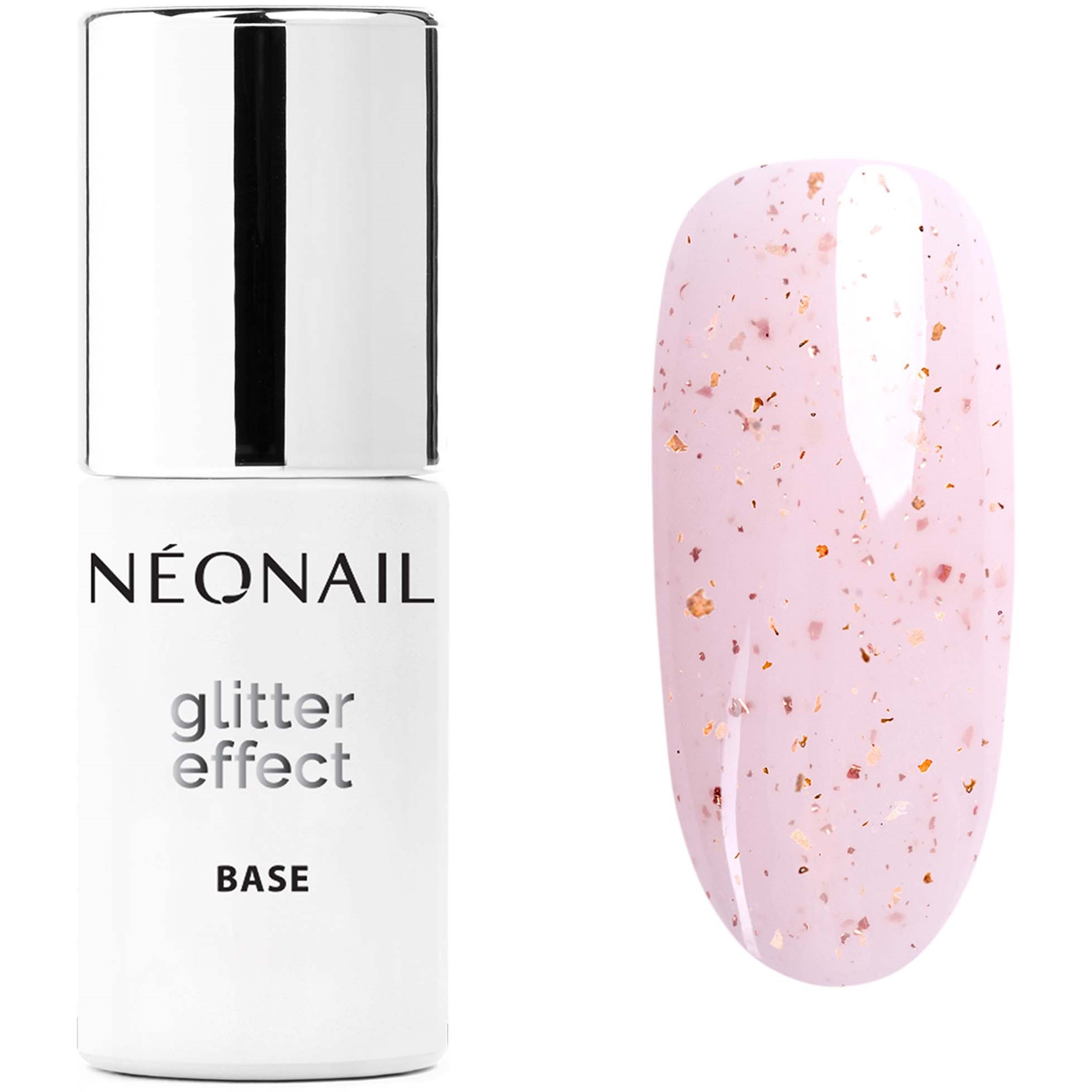 Läs mer om NEONAIL UV Gel Polish Glitter Effect Base Pink Sparkle