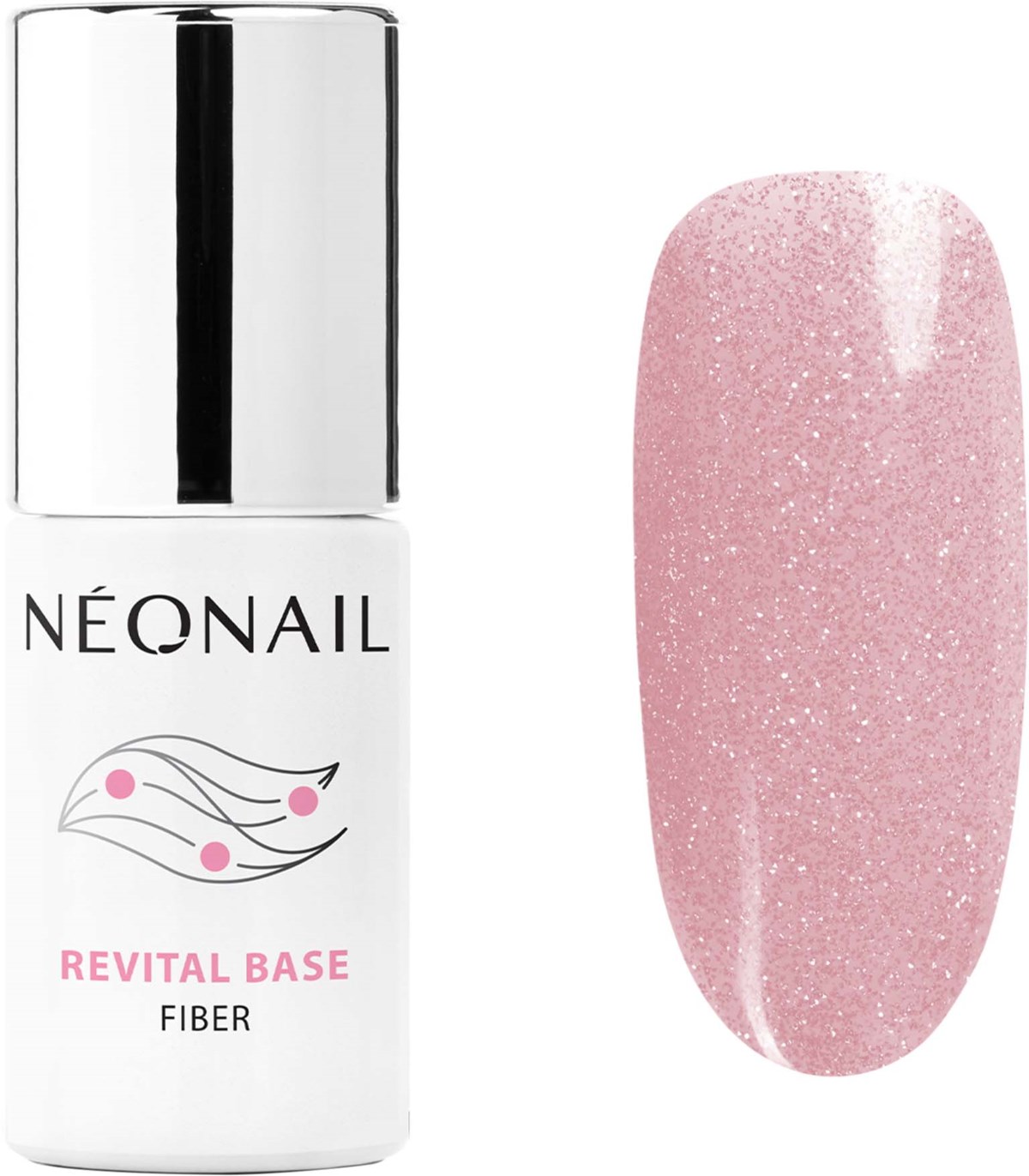 NEONAIL UV Gel Polish Revital Base Fiber Blinking Cover Pink Lyko NEONAIL UV Gel Polish Revital Base Fiber Blinking Cover Pink Lyko