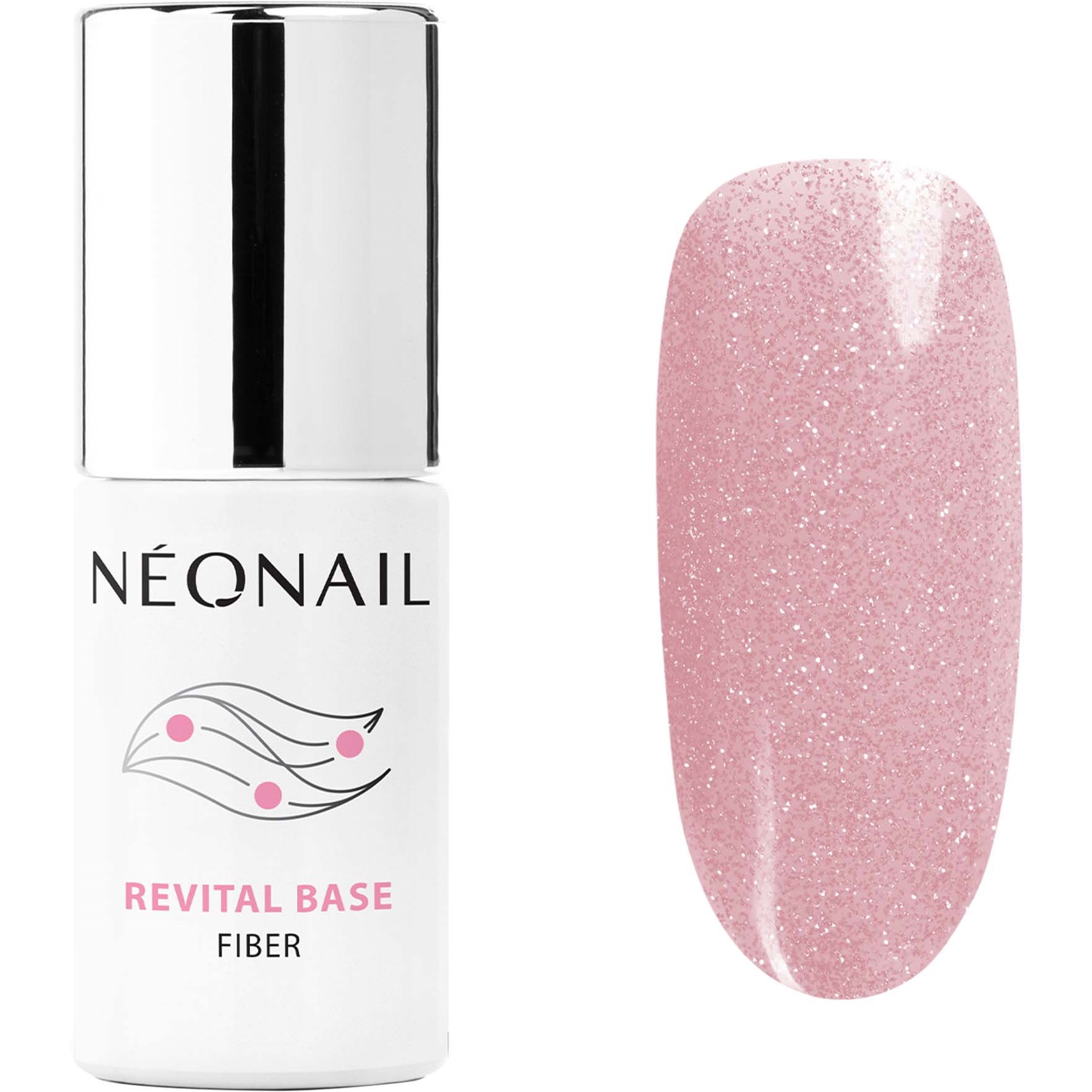 Läs mer om NEONAIL UV Gel Polish Revital Base Fiber Blinking Cover Pink