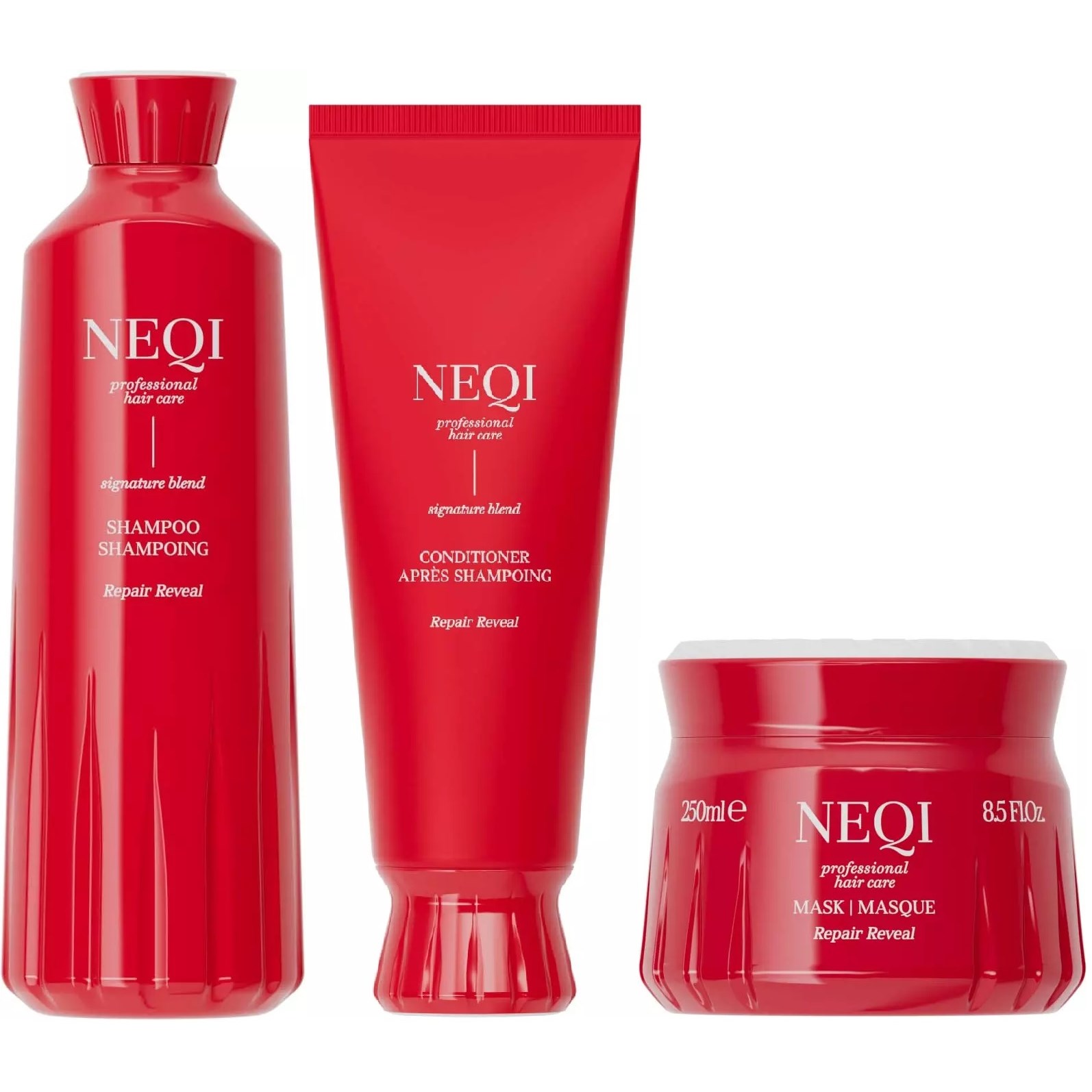 NEQI Repair Reveal Bundle Shampoo 330 ml & Conditioner 250 ml & M