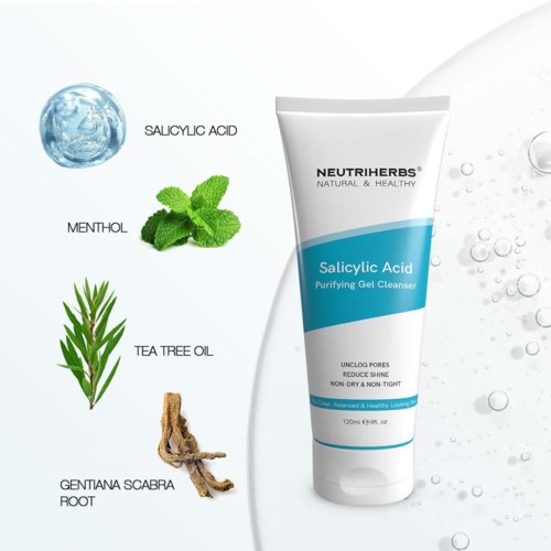 Гель для умывания Neutriherbs Salicylic Acid Purifying Gel Cleanser с салициловой кислотой, для жирной и склонной к акне кожи, 120 мл — фото 8