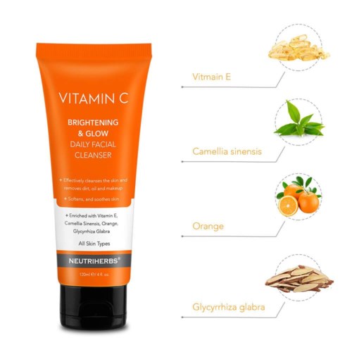 Гель для умывания Neutriherbs Vitamin C Brightening & Glow Facial Cleanser с витамином C, для сияния кожи, 120 мл — фото 3