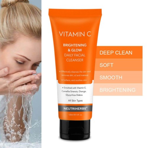 Гель для умывания Neutriherbs Vitamin C Brightening & Glow Facial Cleanser с витамином C, для сияния кожи, 120 мл — фото 4