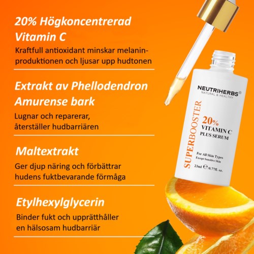 Сыворотка для лица Neutriherbs Vitamin C Plus 20% Brightening Serum, осветляющая, антиоксидантная, 30 мл — фото 7