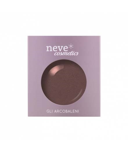Neve cosmetics-logo med en lilla boks og et rundt produkt inni, merket "Gli Arcobaleni."