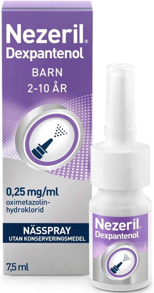 Nezeril Dexpantenol 0,25mg/ml Nässpray 7,5 ml