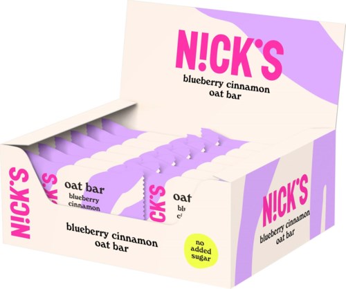 NICK'S Oat bar blueberry cinnamon 35 g x 12