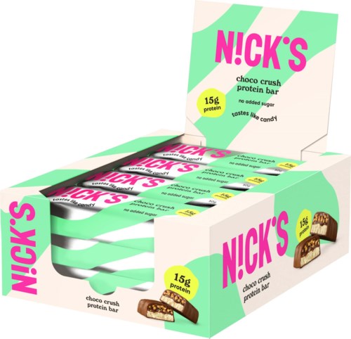 NICK'S Protein bar choco crush 50 g x 12