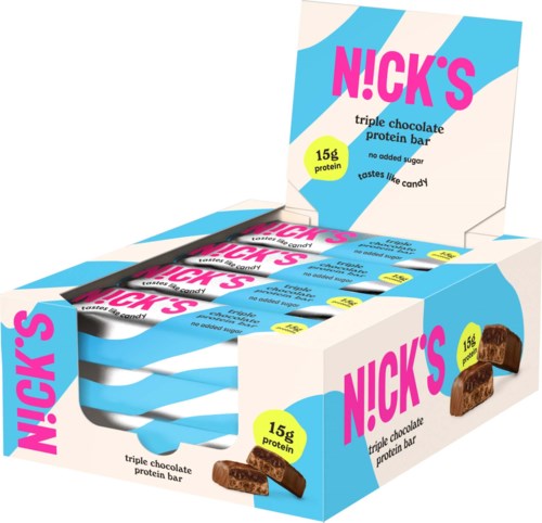 NICK'S Protein bar triple chocolate 50 g x 12