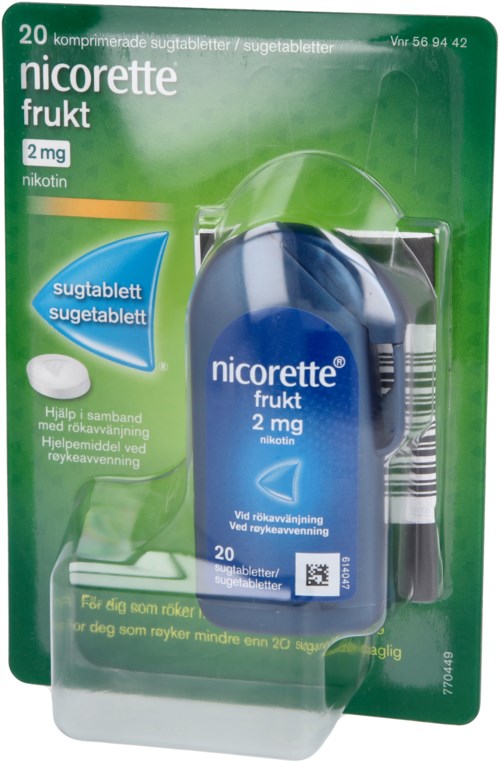 Nicorette Frukt Sugtablett 20X2mg