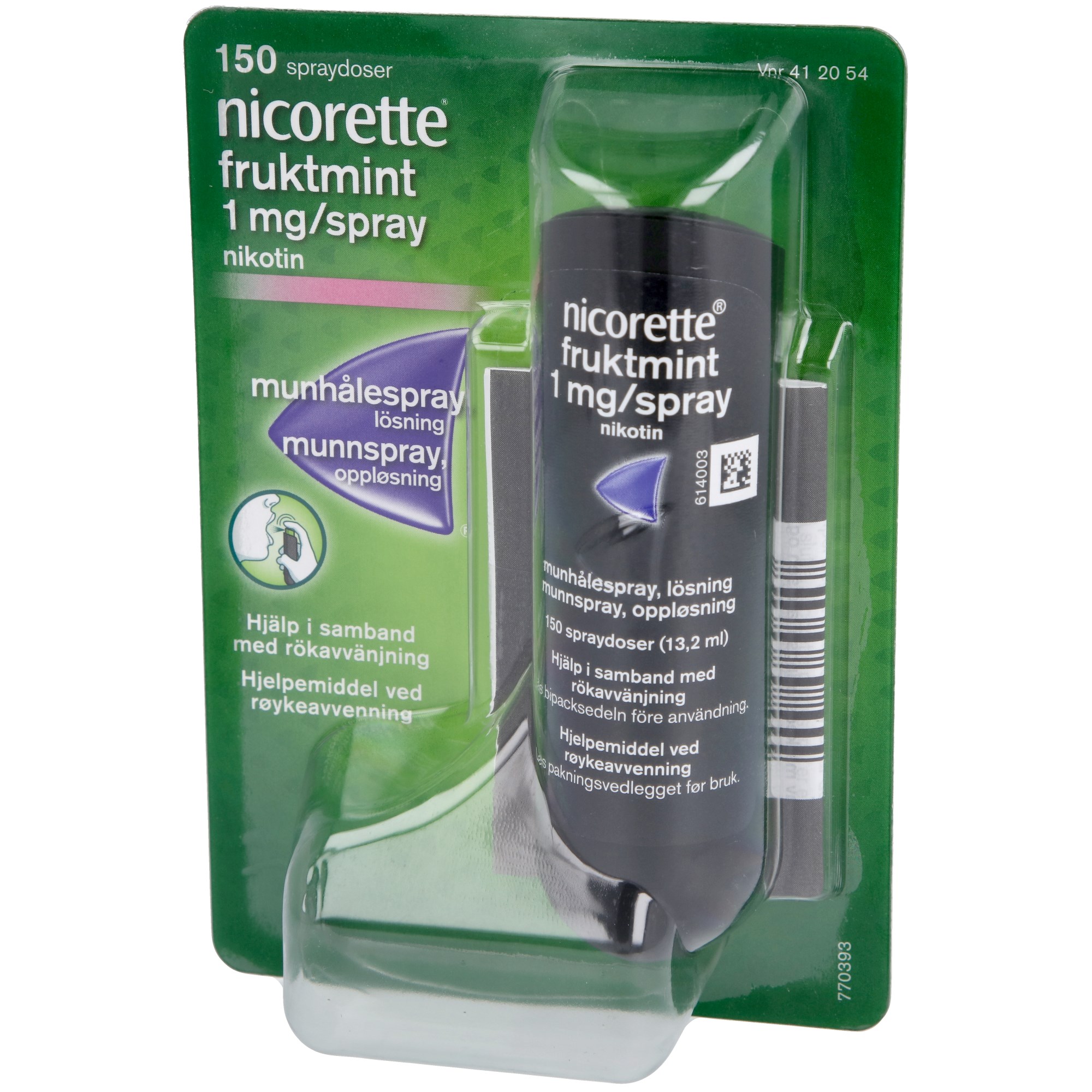 Läs mer om Nicorette Fruktmint Spray 1mg 150 doser