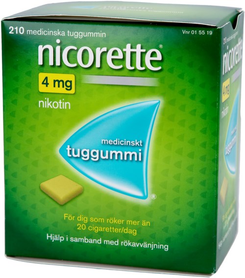 Nicorette Medicinskt tuggummi 4mg 210 st