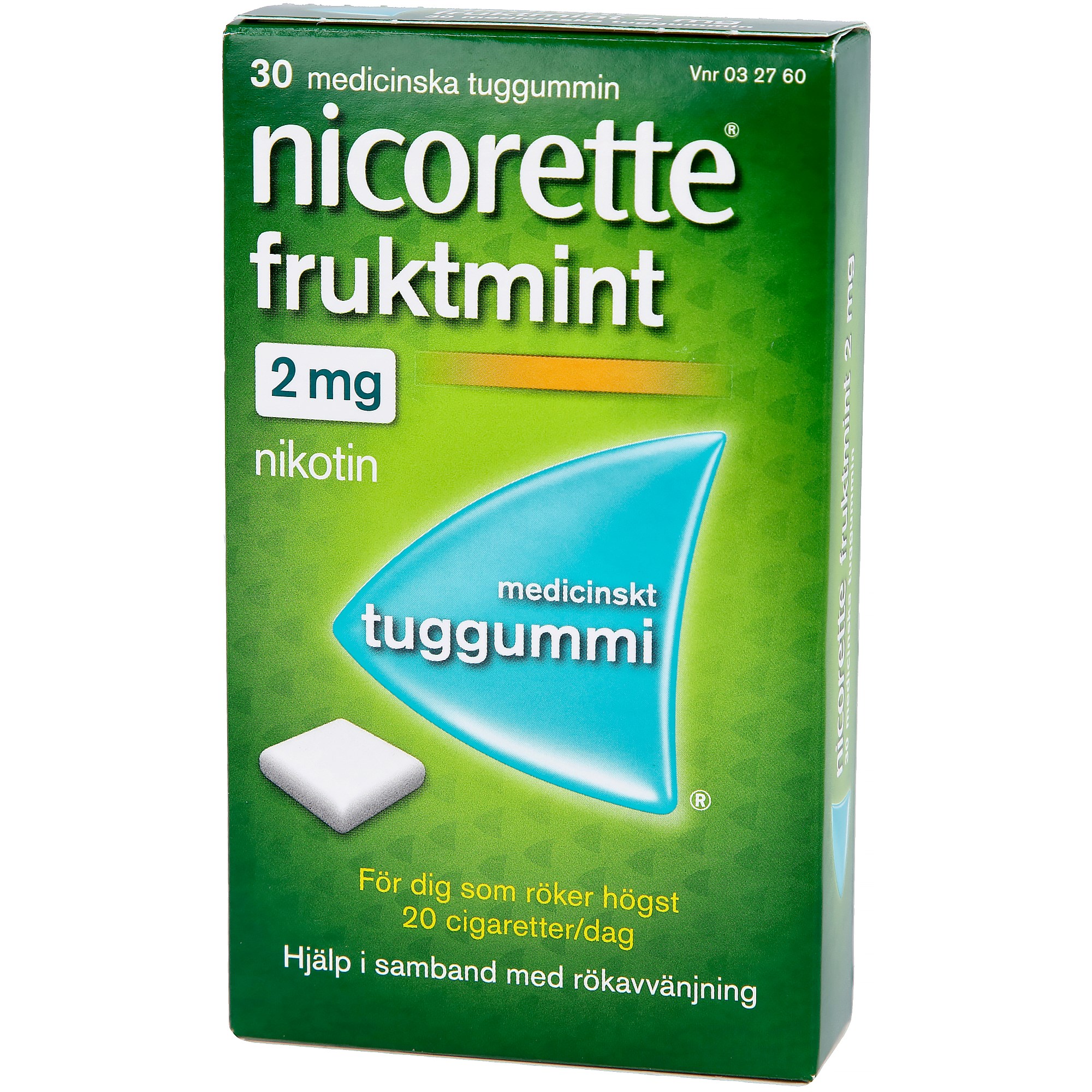 Läs mer om Nicorette Medicinskt tuggummi Fruktmint 2mg 30 st
