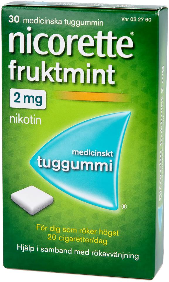 Nicorette Medicinskt tuggummi Fruktmint 2mg 30 st