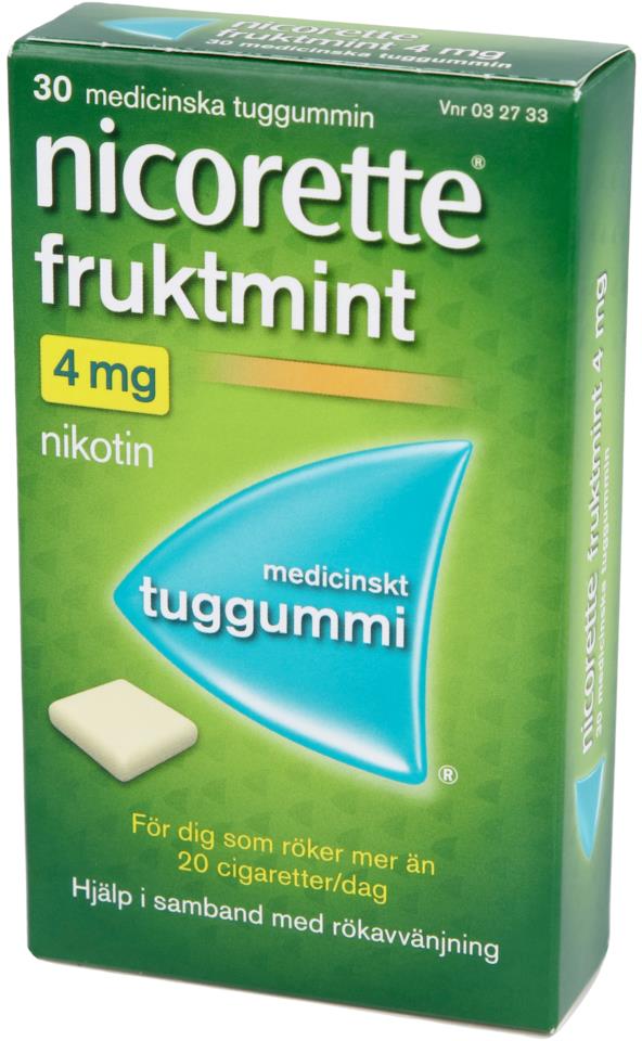 Nicorette Medicinskt tuggummi Fruktmint 4mg 30 st