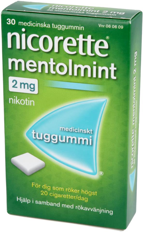 Nicorette Medicinskt tuggummi Mentholmint 2mg 30 st