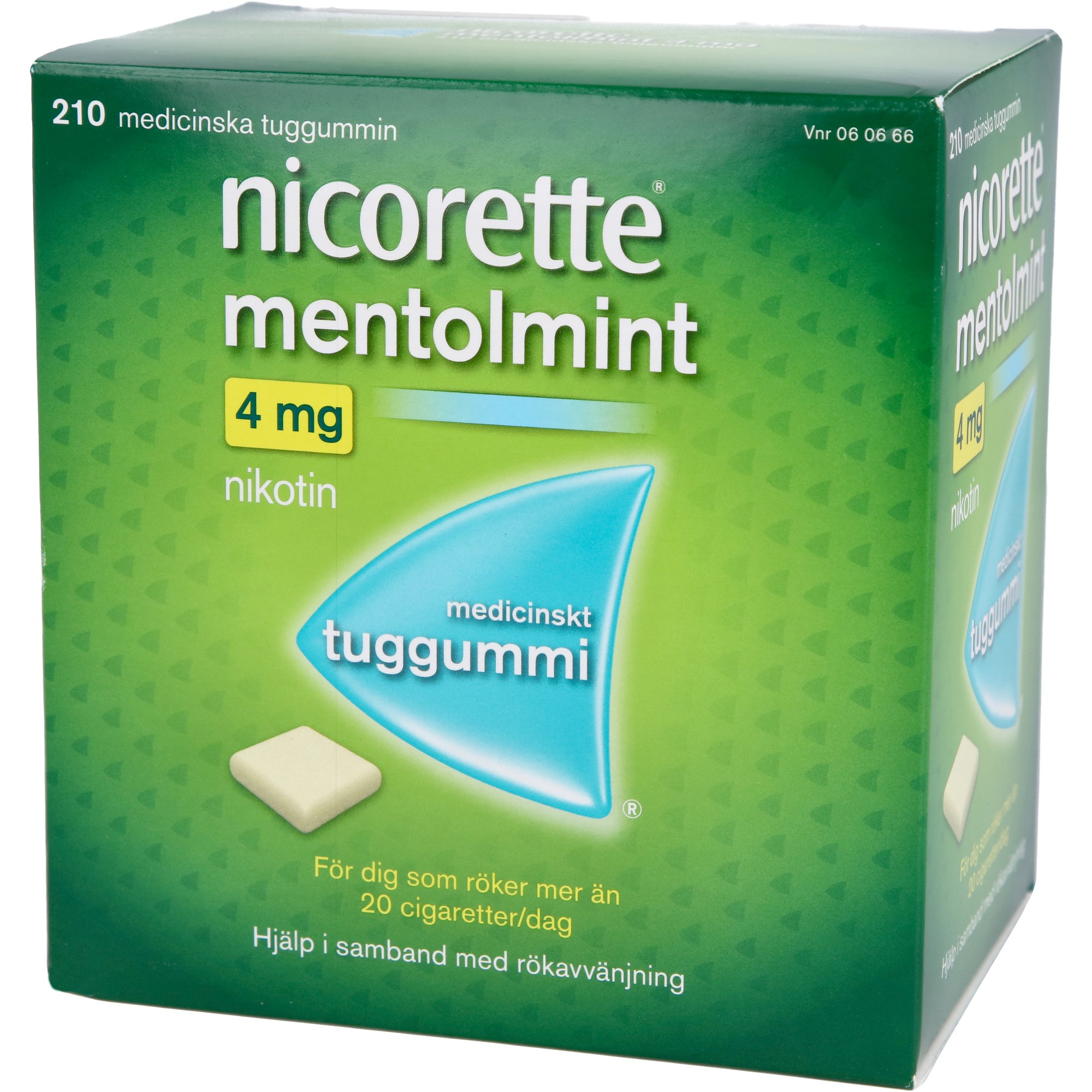 Läs mer om Nicorette Mentolmint Medicinskt Tuggummi 4 mg 210 st