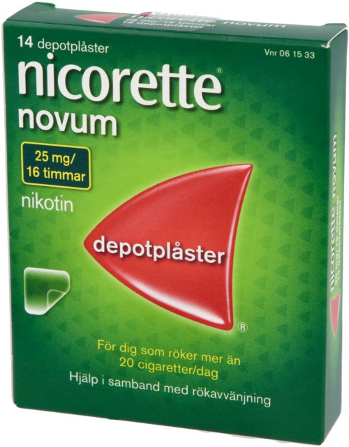Nicorette Novum depotplåster 25mg 1 st