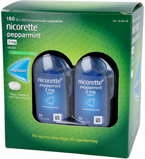 Nicorette Pepparmint Sugtablett 2mg 160 st