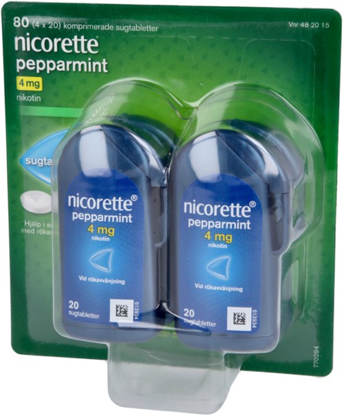 Nicorette Sugtablett Pepparmint 4mg 80 st