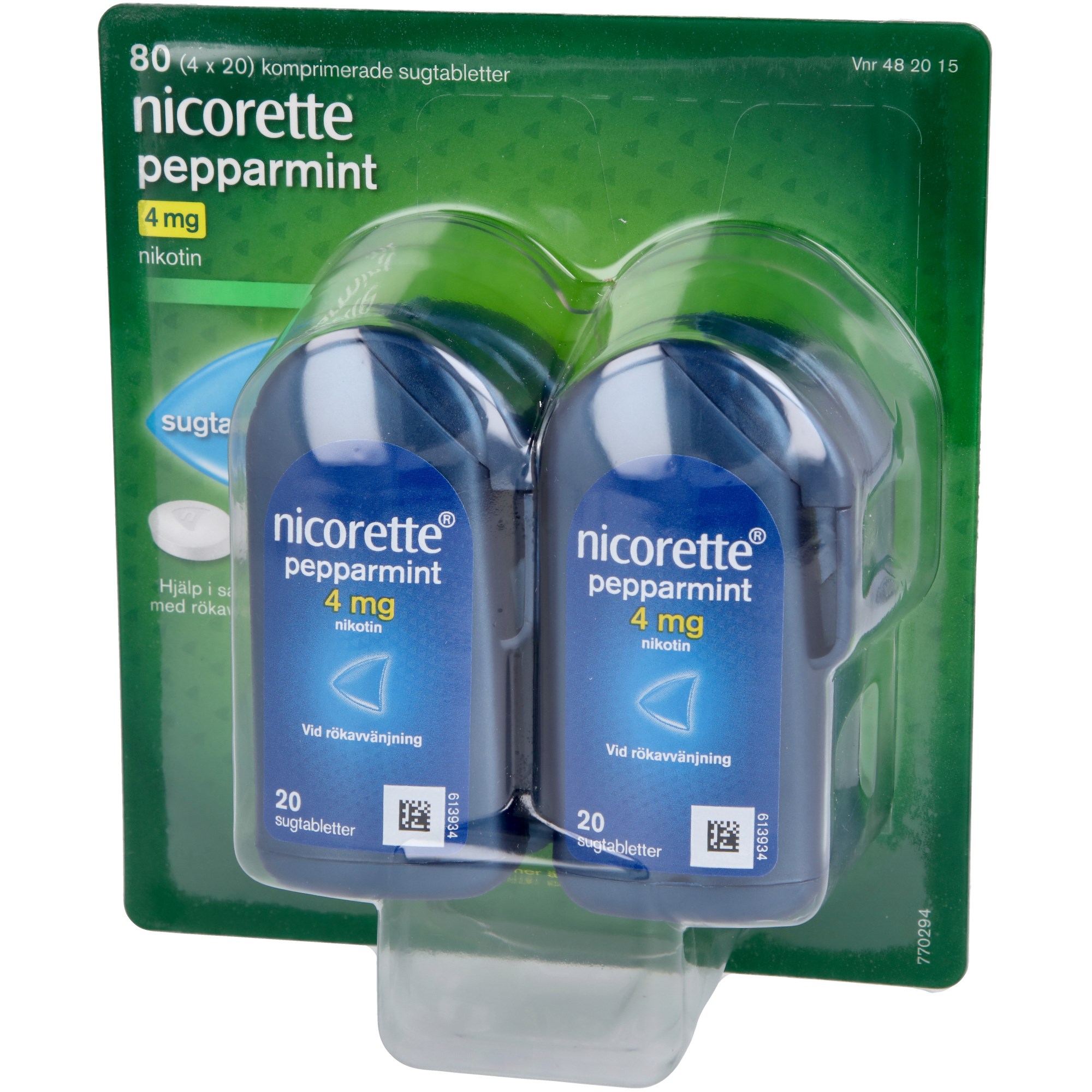 Nicorette Sugtablett Pepparmint 4mg 80 st