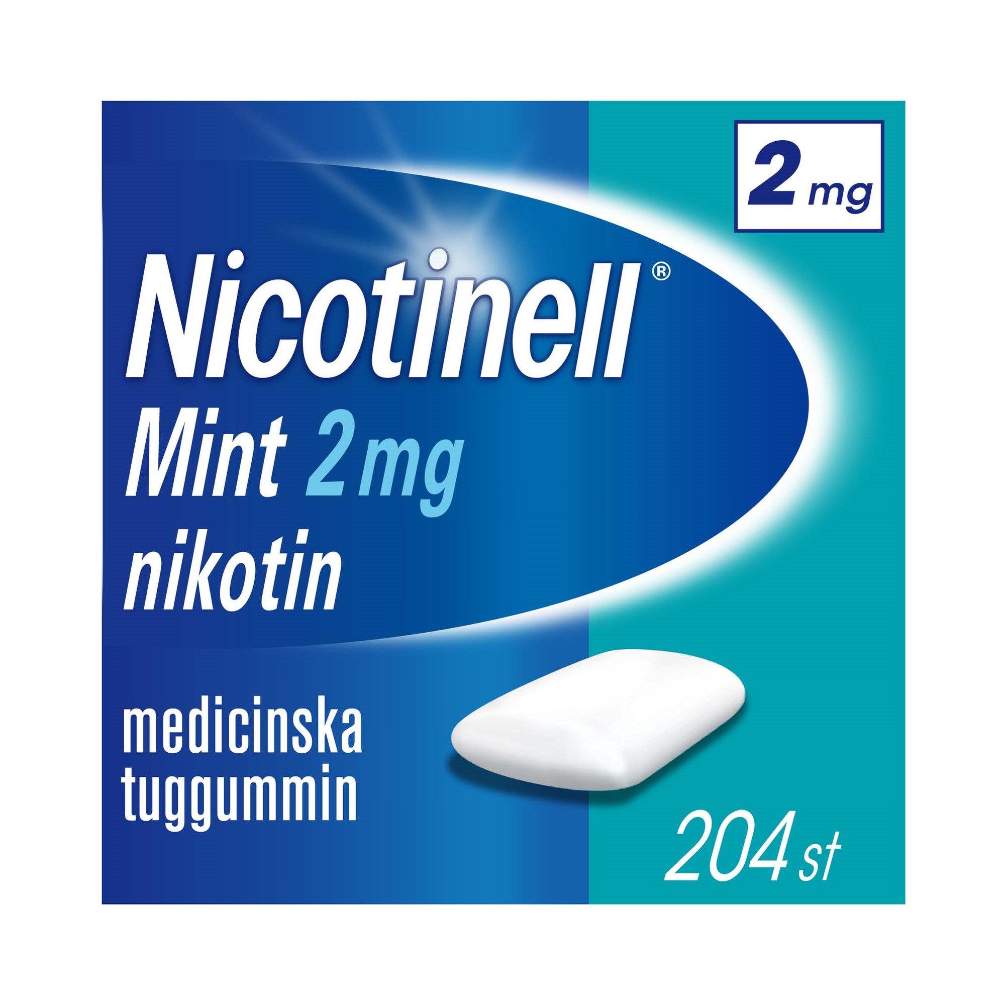 Läs mer om Nicotinell Mint Tuggummi 2mg 204 st