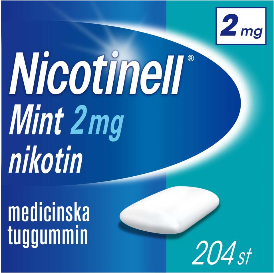 Nicotinell Mint 2mg Nikotin Medicinska Tuggummin 204 st