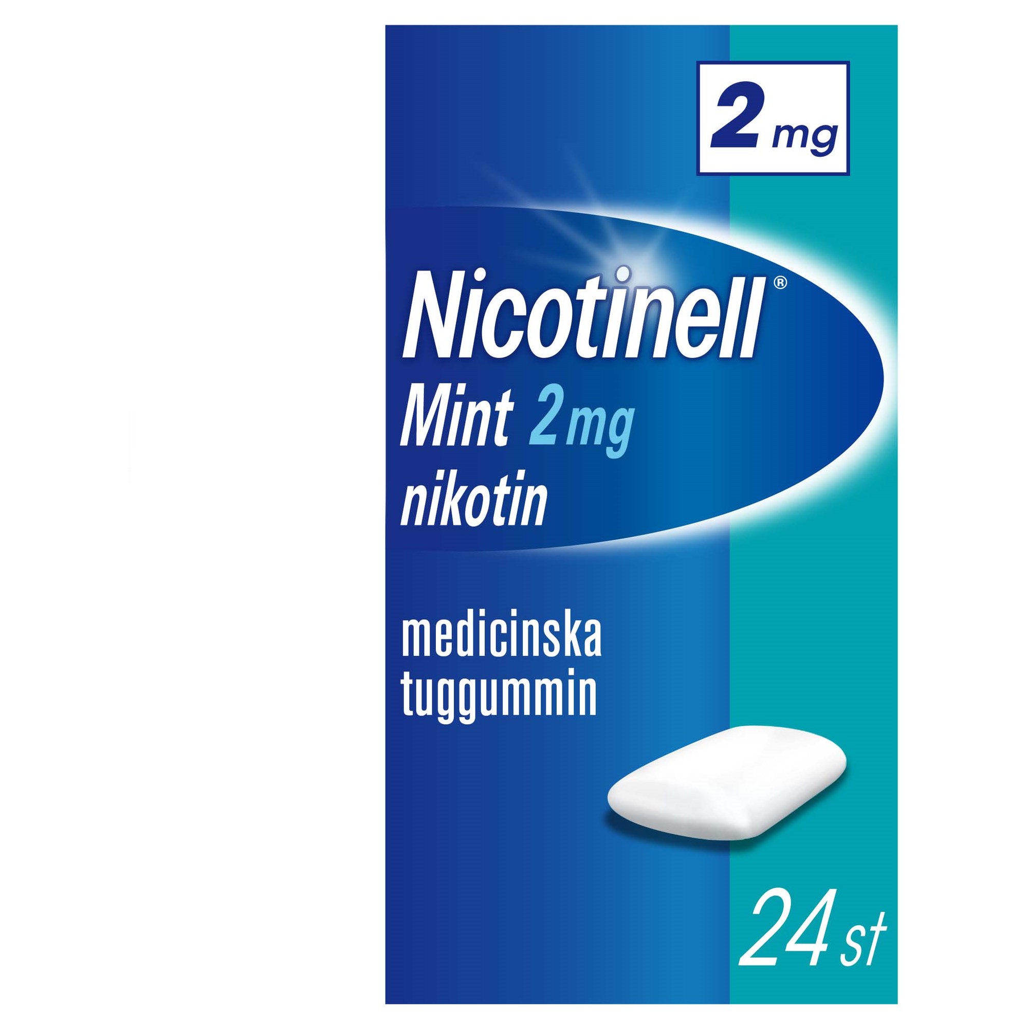 Läs mer om Nicotinell Mint Tuggummi 2mg 24 st