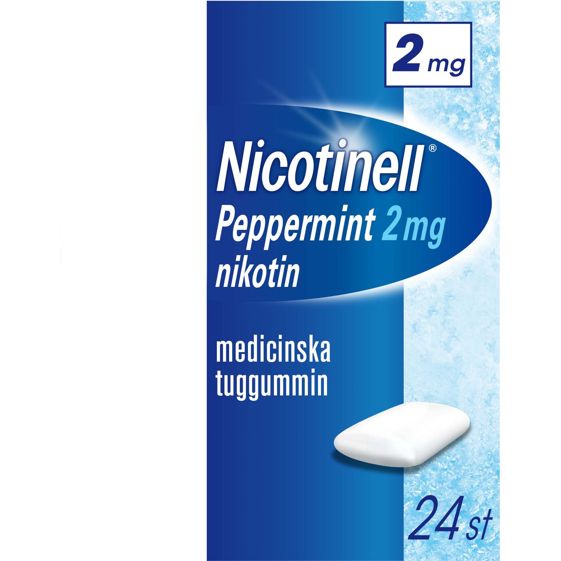 Nicotinell Peppermint 2 mg Nikotin Medicinska Tuggummin 24 st