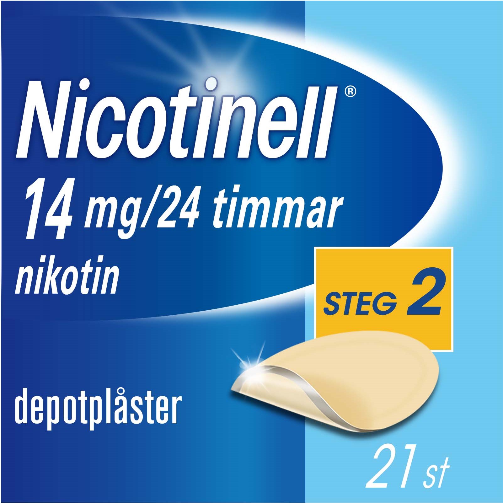 Nicotinell Nikotinplåster 14 mg/24 timmar Depotplåster 21 st
