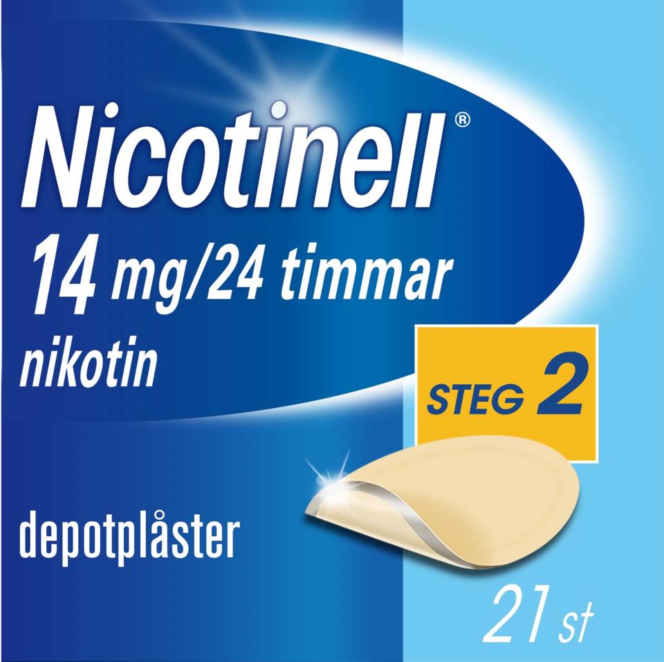 Nicotinell Nikotinplåster 14 mg/24 timmar Depotplåster 21 st