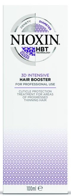 Nioxin 3D Intensive Hair Booster för professionellt bruk, hjälper mot tunnare hår och ger skydd för håravfallsområden.