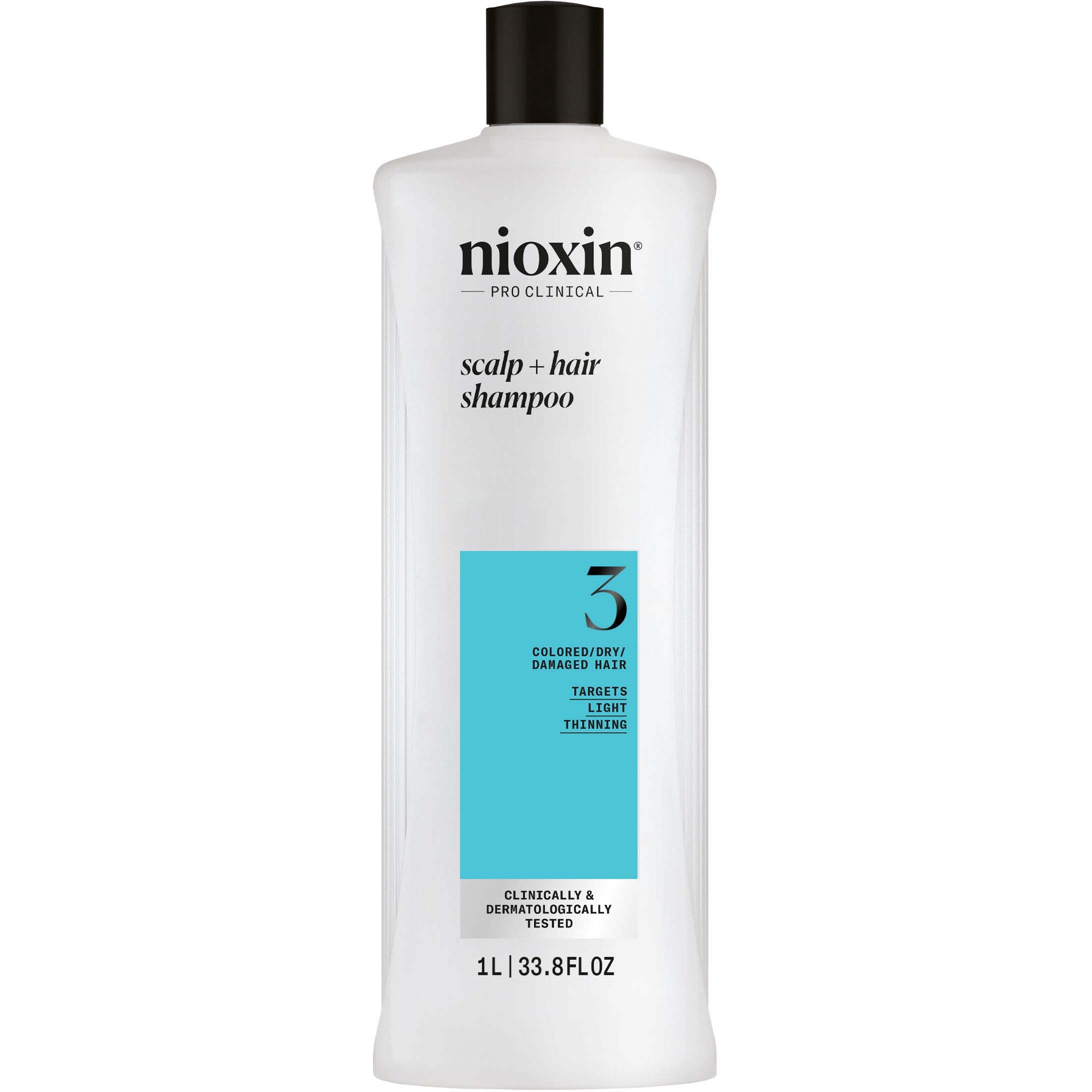 Nioxin System 3 Shampoo for Colored Thinning Hair 1000 ml billede