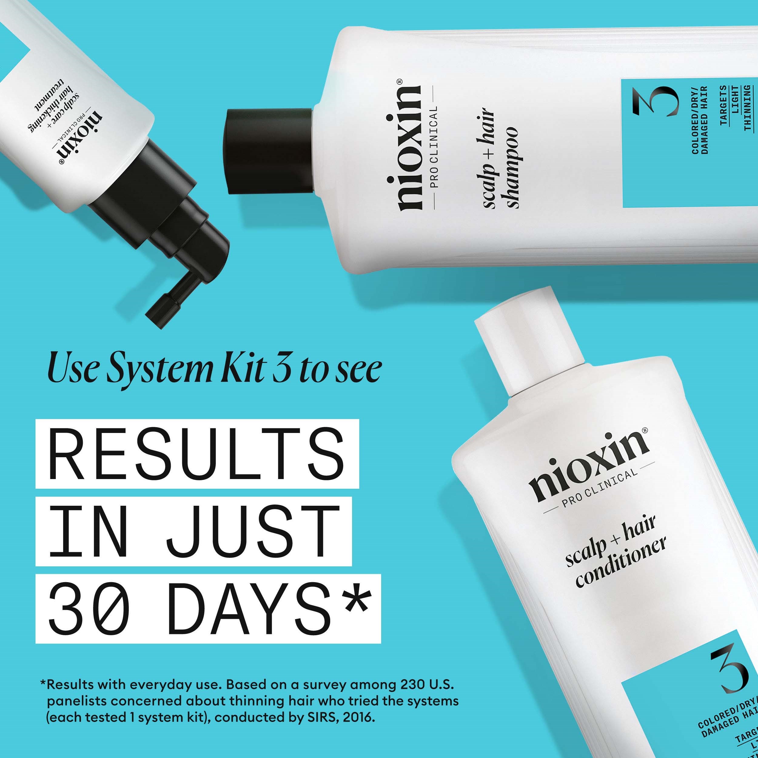 Nioxin System 3 Shampoo for Colored Thinning Hair 1000 ml (obrázok 5)
