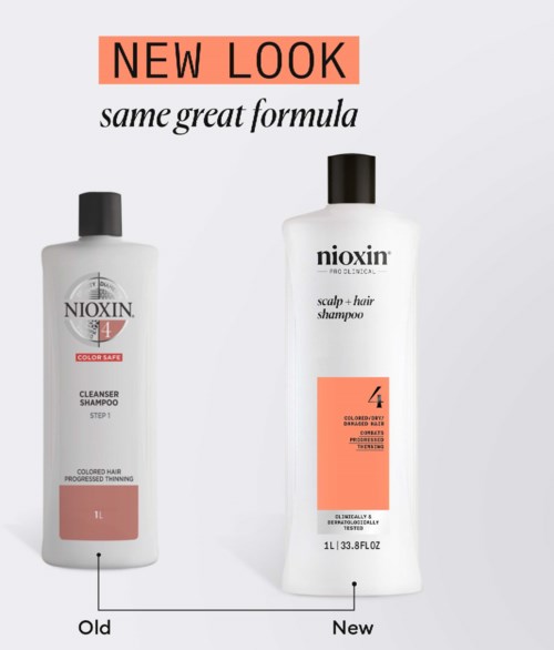 Шампунь Nioxin System 4 Scalp + Hair очищающий, для сильно поредевших окрашенных волос, 1000 мл — фото 6