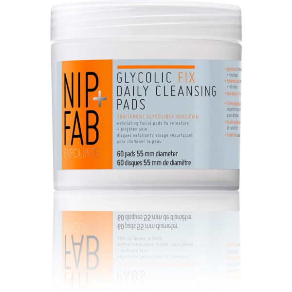 NIP+FAB Glycolic Fix Daily Cleansing Pads, 60 st