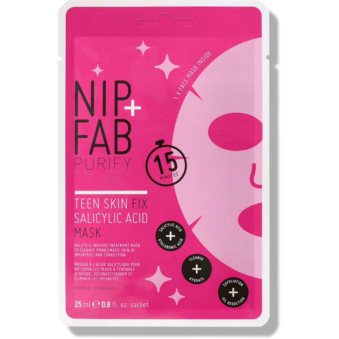 Läs mer om NIP+FAB Purify Teen Skin Fix Salicylic Acid Mask 1 pcs