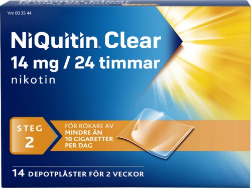 NiQuitin Clear 14 mg/24 Timmar Depotplåster 14 st